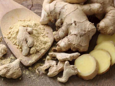 Dried ginger root
